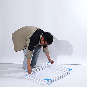 0Z00PU ราวตากผ้า ราวแขวนผ้าในห้องน้ำ ราวช่วยพยุง ยืดหด ที่แขวนผ้าขนหนู ชั้นวางผ้าขนหนูพับได้ ประหยัดพื้นที่ ใช้ได้ทั้งในบ้านและนอกบ้าน