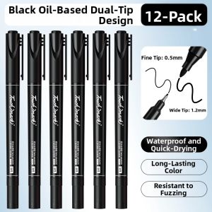 Touch mark | Waterproof Quick-drying Art Marker Black Double Tip