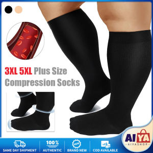 Plus Size Compression Socks plus size Medical Prevent Varicose Veins Toeless Support Hose for Women Men Wide Calf Graduated Compression Stocking