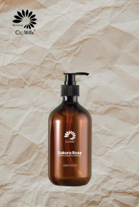 OMilla M21 Sakura Rose Whitening Essential Shower Gel - 500g - Hydrating Formula with Chia Seed Extract - Flower Cleansing