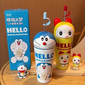 [ Hot Sale Items ] Shipping from China Doraemon a Dream Water Cup Ice Dominator Cup 304 Stainless Steel Insulated Water Bottle Drinking Cup Straw Cup High-Value Water Cup Gift k1