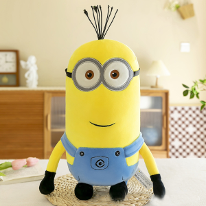 Potdemiel | Cute Minions Movie Periphery Yellow Plush Bob Plush Stewart Plush Toy Jeans Plush Doll Pillow Decoration Kids Birthday Gift