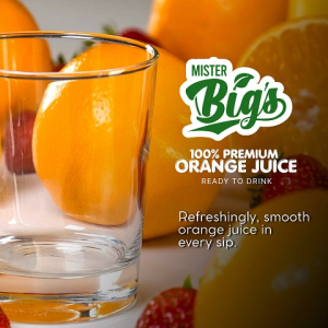 Mister Bigs Orange Juice Ready-to-Drink 2L | Naturally Refreshing Citrus Juice Beverage | Chilled Fruit Drink for Home & Foodservice Use