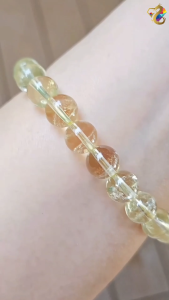 Collection Grade Natural Citrine Lemurian Quartz Bracelet