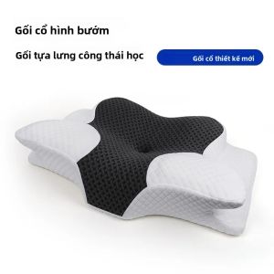 Gối Cổ Bằng Mút Nhớt Công Thái Học 2 Trong 1 Hỗ Trợ Cổ Chỉnh Hình Giảm Đau Hỗ Trợ Giấc Ngủ Hình Chữ Nhật Chất Liệu Polyester/cotton