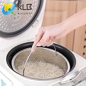 Keranjang Pengukus Dapur/Keranjang Tatakan Steamer Bahan Stainless Steel Untuk Panci Instan