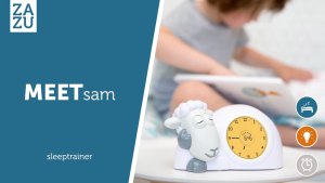 Zazu Sam the Sheep Sleeptrainer with Nightlight and Alarm Clock