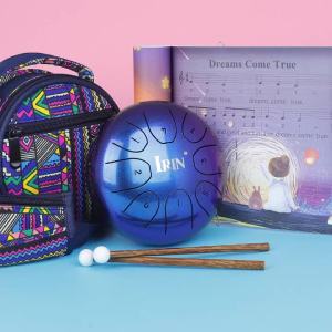 IRIN | IRIN 5.5 Inch Steel Tongue Drum 8 Notes Ethereal Drum with Bag Drumsticks Yoga Meditation Music Gift Percussion Instrument
