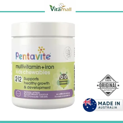 Pentavite Multivitamin + Iron Kids 60 Chewable Tablets Australia