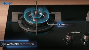 Haier 75cm 2 Burner Built-in & Desktop Flexible Gas Hob | HC-Q572SGB (Table Top Glass Hob Flexible Gas Stove Dapur Gas Cooker Gas Stove Dapur Gas Cooker Glass Hob)