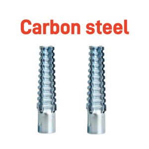 Serrated Steel Wall Anchors – Metal Expansion Anchor Tube for M5 M6 M8 M10 Concrete Wall Fasteners with Self-Tapping Screws He