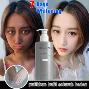 Original Deep Sea Mud Body Wash sabun putihkan kulit muka dan badan body scrub whitening Brightening Moisturizing Shower Gel 300ml glow skin white gel kulit mati 美白沐浴露