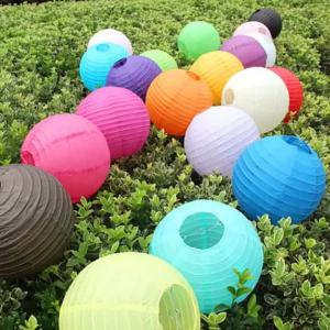 10-15-20-25-30-35-40CM DIY Blue Series Paper Lantern Wedding Birthday Scene Decoration Photography Props Store Window Decoration