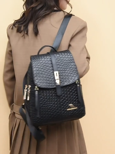 COD Women Leather Backpacks Zipper Female Chest Bag Travel Back Pack Ladies Bagpack Mochilas School Bags for Teenage Girls Sac