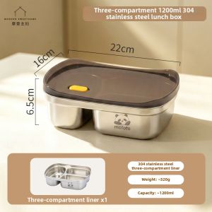 MODERN SWEETHOME | Stainless Steel Compartment Bento Box