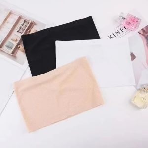 Summer Women Modal Bandeau Top Solid Breathable Strapless Bra Bandeau Soft Seamless Women Casual Tank Crop Tops Womens Tube Tops