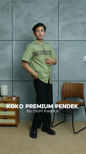 Dgm kemeja koko pria lengan pendek premium 041