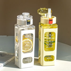 Square Stylish Portable Measured Large Capacity Water Bottle