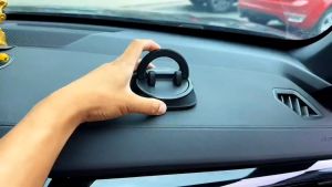 ที่วางโทรศัพท์มือถือติดแผงหน้ารถยนต์ แบบหมุนได้ ABS ที่วางโทรศัพท์แบบตั้งโต๊ะซิลิโคน