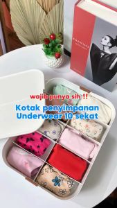 Kotak Penyimpanan Harmony Sekat + Tutup Storage Box Organizer Underware Kaos Kaki Aesthehic