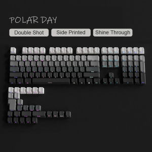 OEM 133 Key Side Engraved Translucent Keycap PBT Keyboard Keychain Compatible with 60/64/84/98/108 Mechanical Keyboard MX Switch