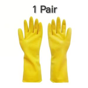 Waterproof household gloves kitchen dishwashing laundry vegetable cleaning gloves latex gloves protective gloves