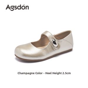 Agsdon | French Style Winter Flat Mary Jane Shoes for Women