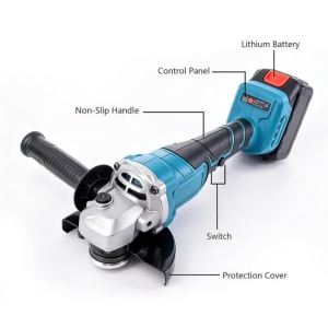 Máy Mài Góc Không Chổi Than Mới 2026 125mm Cắt Đánh Bóng Kim Loại Đá Kèm Bảng Điều Khiển Pin Tương Thích Với Makita 18V-21V