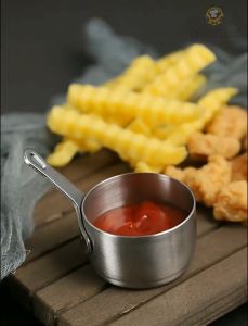 🔥Ready Stock🔥 304 Stainless Steel Sauce Cup [100ml] Barbeque/Ketchup/Gravy for Steak/Fries Dipping Eating Tableware Tool