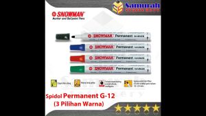 Spidol Permanent Snowman Marker G-12 Pcs / G12 Permanen Besar G 12 Hitam Biru Merah Hijau