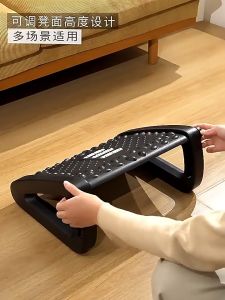 ที่วางเท้า วางเท้าใต้โต๊ะ ที่วางเท้าปรับระดับได้เพื่อความสบายสำหรับโต๊ะทำงานใต้โต๊ะ