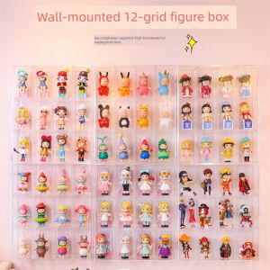 Wall-Mounted Doll Storage Box Transparent Display Case for Figurines Collectibles Organizer Dust-Proof Blind Box Showcase