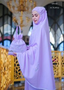 ตะละกงราคาถูก ชุดละหมาด รุ่นDaisy ชุดใส่ละหมาดสำหรับผู้หญิงมุสลิม ชุดละหมาดผู้ใหญ่ เนื้อผ้าmicrocotton ผ้านิ่มใส่สลาย