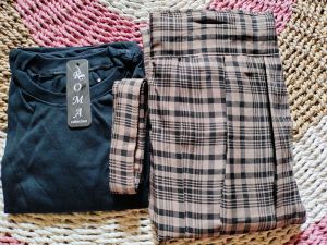 set overall kotak wanita dewasa panjang