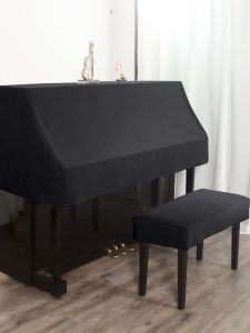 Black Luxury Piano Cover Nordic Mink Half Cover Simple Dustproof Bench Cover Electric Piano Cover Home Fabric Protection