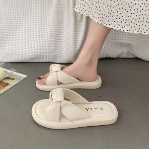 Soft Bottom Flat Sandals Women Summer Outdoor Casual Versatile Slip-On Pregnant Women Cool Slippers Comfortable Rubber Sole