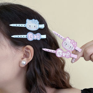 Tooyoo Cute Girl Translucent Kitty Hair Clip Long Bangs Clip Seamless Duckbill Clip