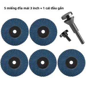 SI FANG | Đĩa Mài Zirconia 3 Inch 60Grit Với Trục Gắn 1/4 Inch Dùng Để Loại Bỏ Gỉ Sét Hoàn Thiện Làm Sạch Cạnh Dụng Cụ Xoay - Bộ 2/5/10 Cái