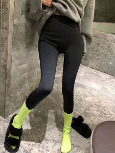 High Waist Black Sharkskin Yoga Pants Womens Thin Style Spring New Fashion Slimming Fitness Trousers Casual Nine Points