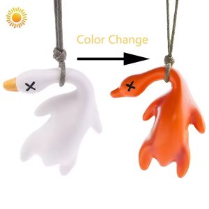 Color Change Duck Car Ornament Roast Swing Duck Pendant Auto Decoration Gift