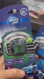 Ambipur สูตรพิเศษกำจัดกลิ่นบุหรี่และป้องกันเชื้อราช่องแอร์ขจัดกลิ่นอับในรถ 2.2ml