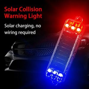 Mini LED năng lượng mặt trời cảnh báo xe đèn pin vào ban đêm an toàn cưỡi chống phía sau-Kết thúc Màu sắc nhấp nháy đèn tín hiệu phổ xe máy Phụ Kiện Xe Hơi