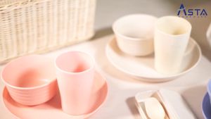 Asta Cangkir Gelas Wheat Straw Cup Bahan Jerami Gandum Food Grade Microwave BPA/PFOA Free Reusable