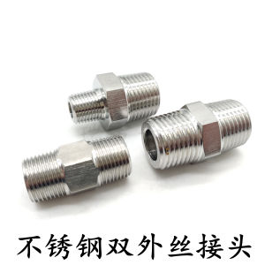 304 Stainless Steel Hexagonal Outer Wire Cross over Sub 2-Minute 3-Minute 4-Minute Counter Wire High-Pressure Connection Outer Thread Direct NPT