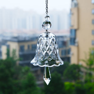 Rainbow Crystal Wind Chimes Sun Catcher Glass Ornament Window Decorative Bell Colorful Christmas Decoration Modern Minimalist Style