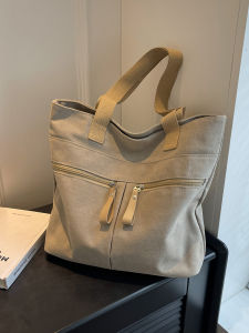 Casual Canvas Tote Bag Womens Versatile Shoulder Bag Fashionable Minimalist Large Capacity Handbag Trendy 2025 Spring Youth