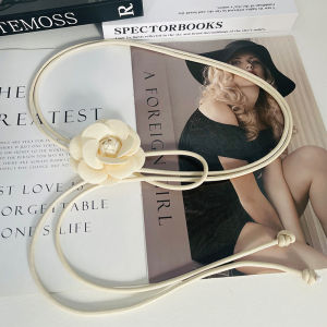 Fashionable Floral Knot Waist Belt Womens Accessory Dress Soft PU Leather Belt Versatile Elegant Style Youth Suitable