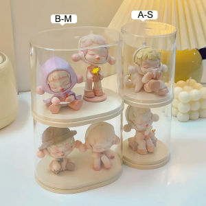 กล่องแผ่งอะคริลิกตั้งโชว์สำหรับเคสกันฝุ่นตุ๊กตากล่องเก็บของตัวจัดระเบียบตุ๊กตาขยับแขนขาได้ใส POPMART
