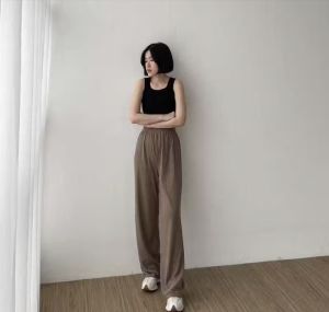 CELANA PANJANG WANITA KNIT PREMIUM LOOSE PANTS SUPER JUMBO Pinggang Full Karet Big Size