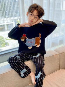 QIANSHUIMILU | Pure Cotton Boys Sleepwear Long Sleeve Set